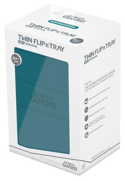 Ultimate Guard Twin Flip`n`Tray 160+ XenoSkin Monocolor Petrolblau