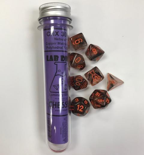 Nebula Polyhedral Copper Matrix/orange Luminary 7-Die Sets Nebula Polyhedral Copper Matrix/orange Luminary 7-Die Sets