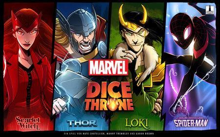 Marvel Dice Throne: Box 1 (Scarlet Witch, Thor, Loki, Spider-Man) DE B-Ware