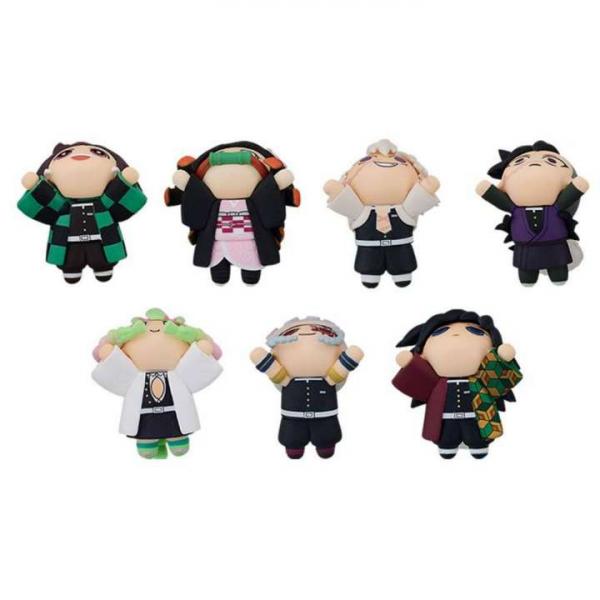 Demon Slayer: Kimetsu no Yaiba Puchi PVC Sammelfigur Lay-Down Set 1 3 cm Display (7 Figuren)