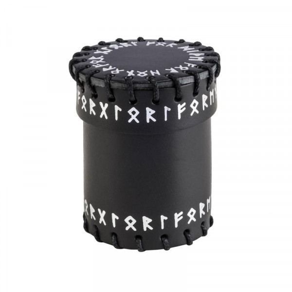 Runic Black Leather Dice Cup