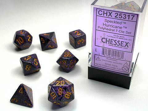 Hurricane Speckled Polyhedral 7-Die Sets