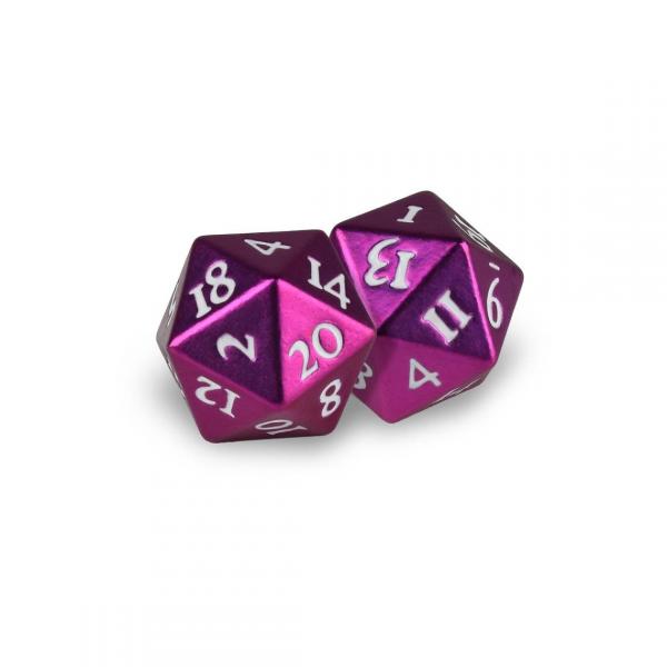 Heavy Metal D20 Dice - Grenadine