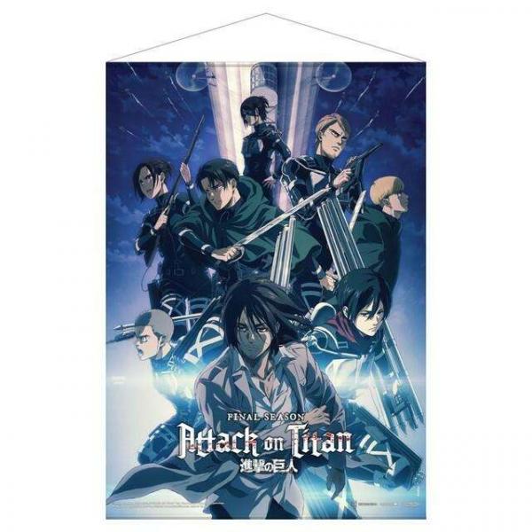 Attack on Titan: The Final Season Part 1 - Eren and Corps Fabric Wall Scroll