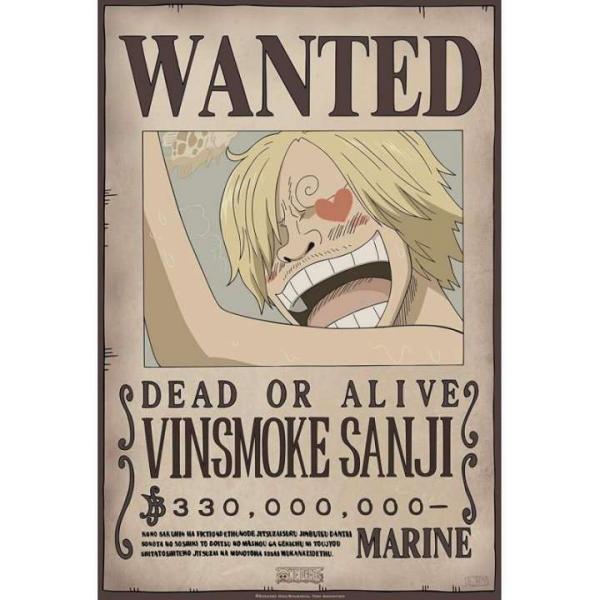 One Piece - Poster "Wanted Sanji New 2" (52X35)