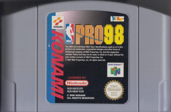NBA Pro 98 - MODUL  (nus-nbap-eur) (Nintendo 64, gebraucht) **