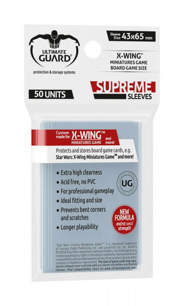 Supreme Sleeves for X-Wing Miniatures Game (50)