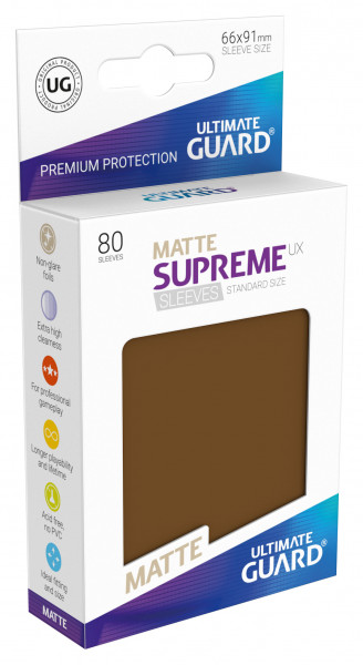 Supreme Sleeves Standard Size Matt UX Brown (80)