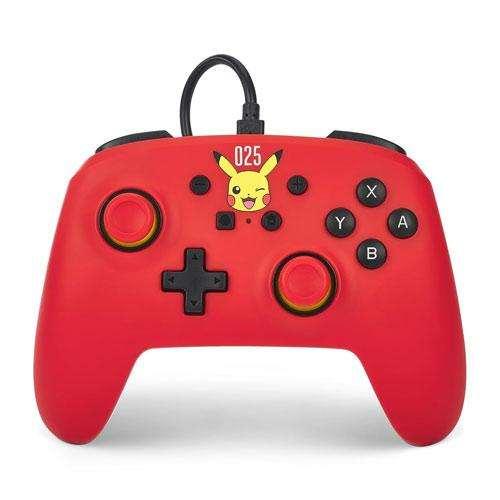 Switch Controller wired Pikachu lachend