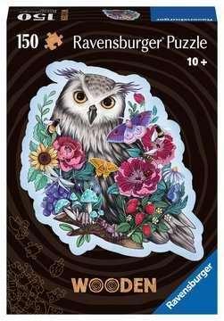 WOODEN Puzzle - Geheimnisvolle Eule - 150 Teile Kontur-Holzpuzzle