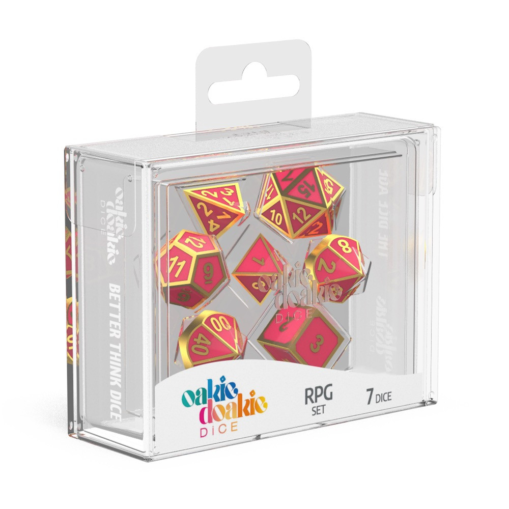 Oakie Doakie Dice Würfel RPG-Set Metal Glow in the Dark - Golden Princess (7) Oakie Doakie Dice Würfel RPG-Set Metal Glow in the Dark - Golden Princess (7)