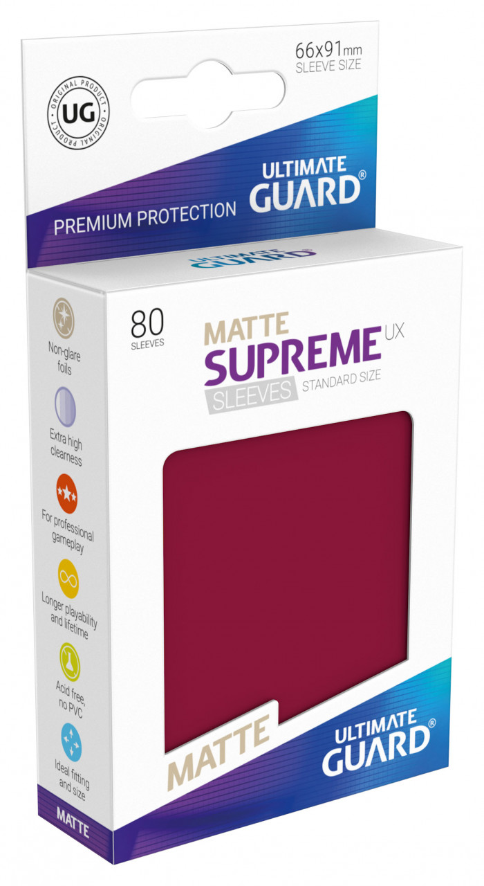 Supreme Sleeves Standard Size Matt UX Burgundy (80)