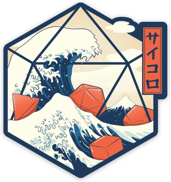 Great Wave of Dice Sticker