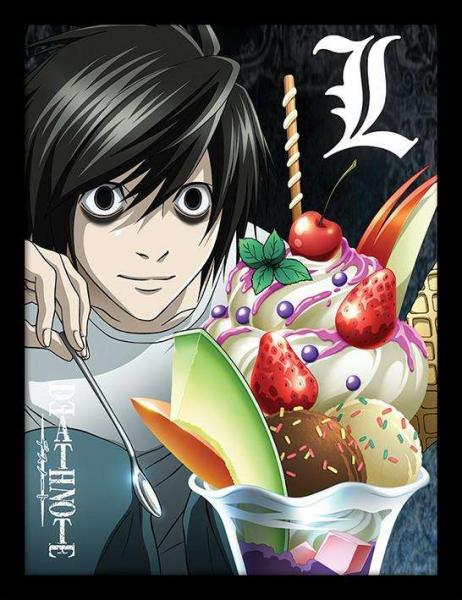 Death Note: L Ice Cream 30 x 40 cm Framed Print