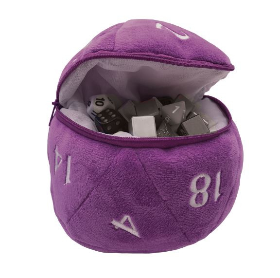 UP - D20 Plush Dice Bag - Purple