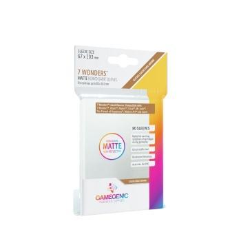 Gamegenic - MATTE 7 Wonders Sleeves 67 x 103 mm - Clear (80 Sleeves)