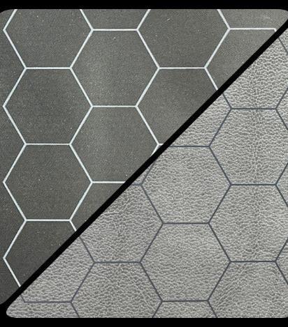 Battlemat? 1" Reversible Black-Grey Hexes (23½" x 26" Playing Surface)