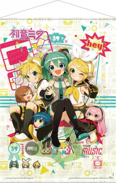 Vocaloid Wandrolle Hey! Piapro Characters 50 x 70 cm