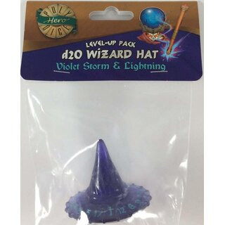 PolyHero 1d20 Hat - Violet Storm with Lightning