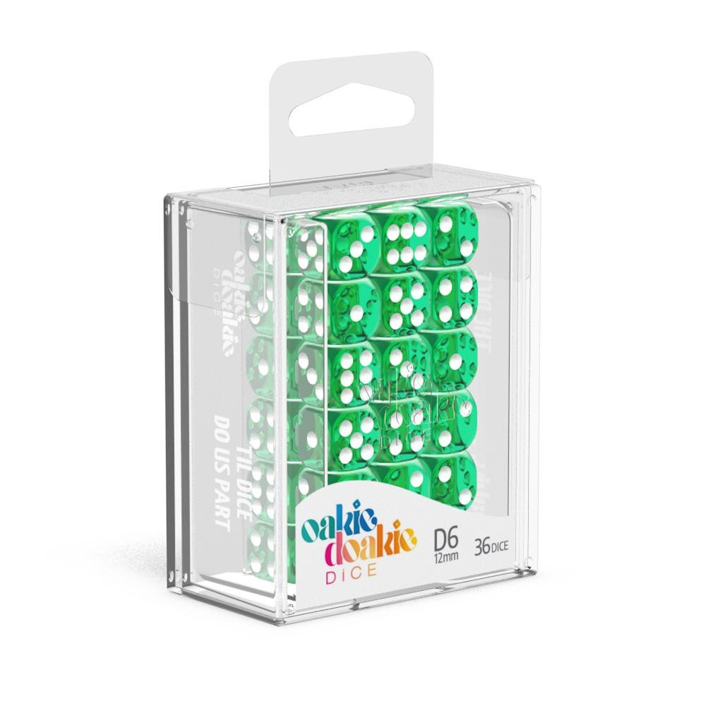 Oakie Doakie Dice W6 Würfel 12 mm Translucent - Grün (36) Oakie Doakie Dice W6 Würfel 12 mm Translucent - Grün (36)