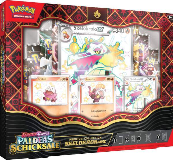 Pokemon KP04.5 - Paldeas Schicksale - Premium-Kollektion Skelokrok DE B-Ware