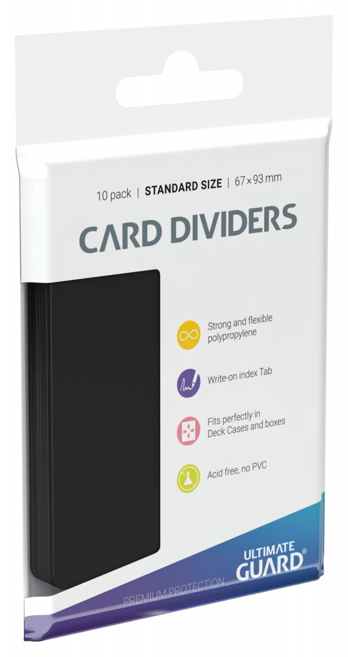 Card Dividers Standard Size Black