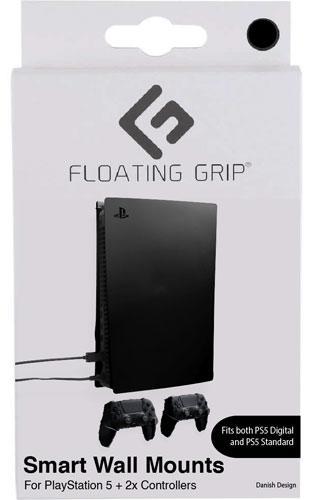 PS5 Wandhalterung Konsole Bundle schwarz Wall MounFür PS-5 Konsole + 2 ControllerFLOATING GRIP