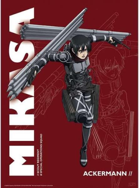 ATTACK ON TITAN - Poster - "Season 4 Mikasa" - (52x38)