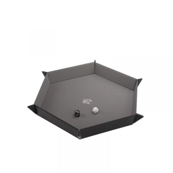 Gamegenic - Magnetic Dice Tray Hexagonal Black/Gray