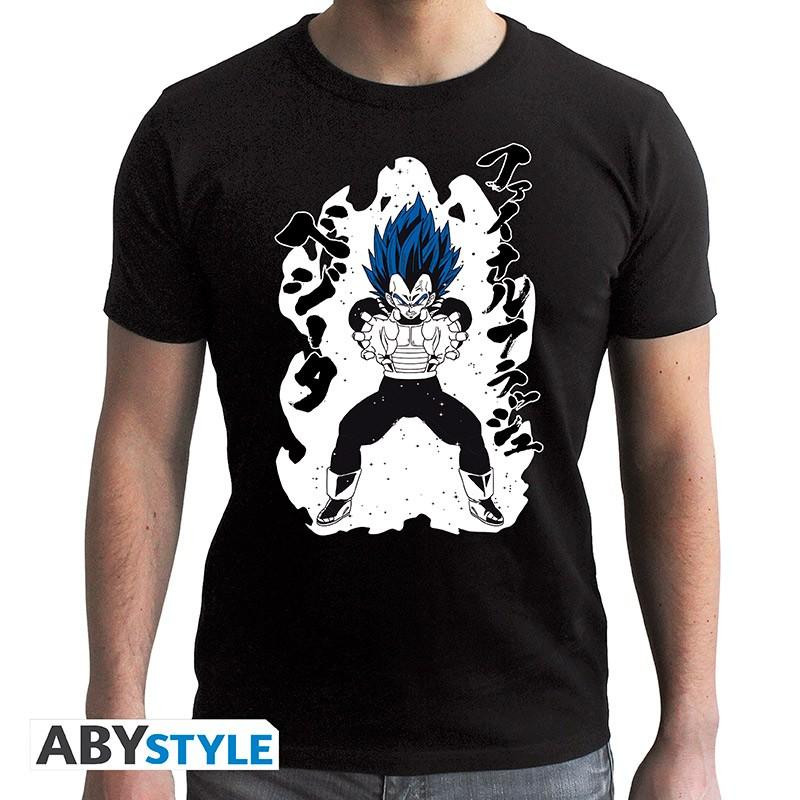 DRAGON BALL SUPER - T-Shirt "Royal Blue Vegeta" man SS black - New fit M