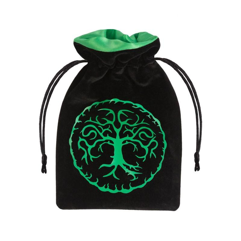Forest Black & green Velour Dice Bag Forest Black & green Velour Dice Bag
