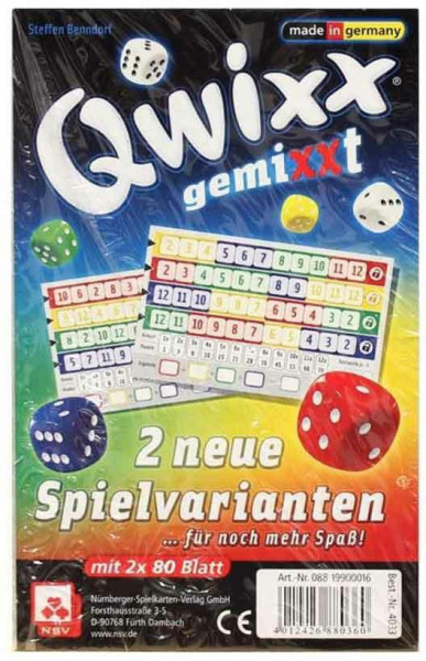 Qwixx Gemixxt - 2 neue Spielvarianten, 2-er Set Blöcke