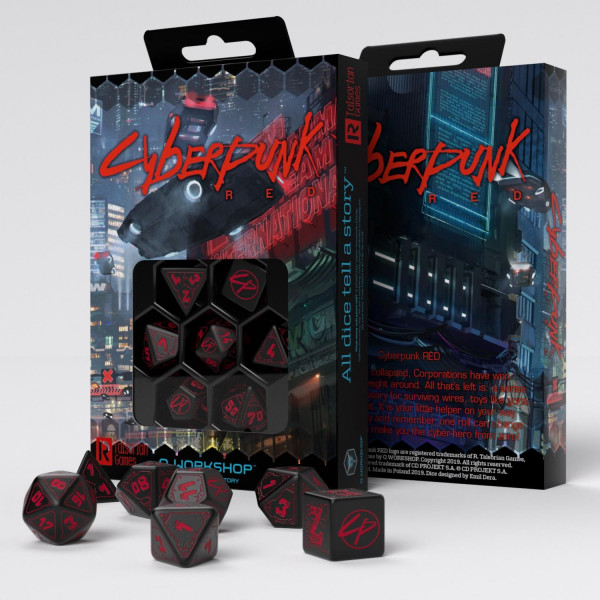 Cyberpunk Red RPG Dice Set (7)