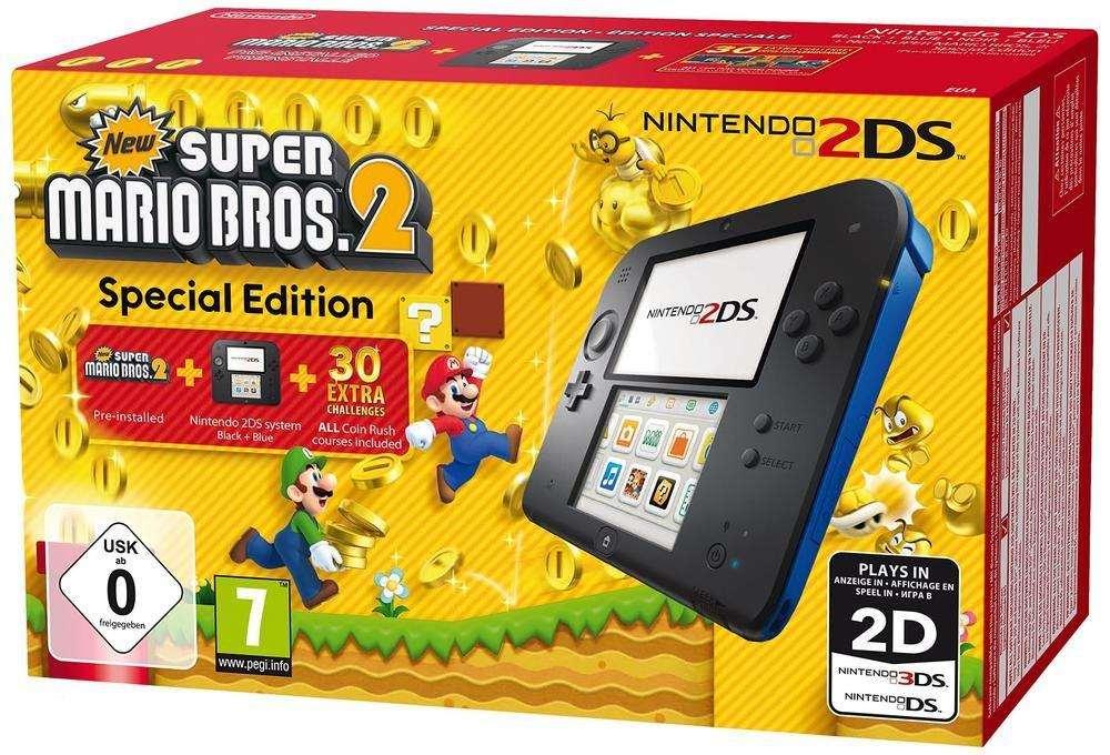 Nintendo 2DS Konsole - schwarz inkl. New Super Mario Bros 2 (Nintendo 2DS, gebraucht)**