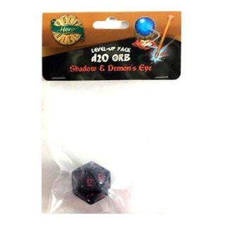 PolyHero 1d20 Orb - Shadow with Demons Eye