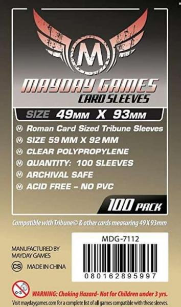 Roman Card Sized Sleeves (100pcs) 49x93mm