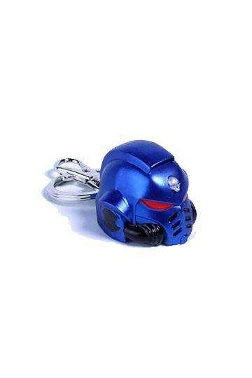 Warhammer 40K Metall-Schlüsselanhänger Space Marine Primaris Helmet Ultramarine