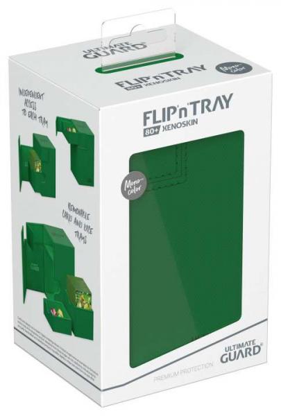 Ultimate Guard Flip`n`Tray 80+ XenoSkin Monocolor Grün