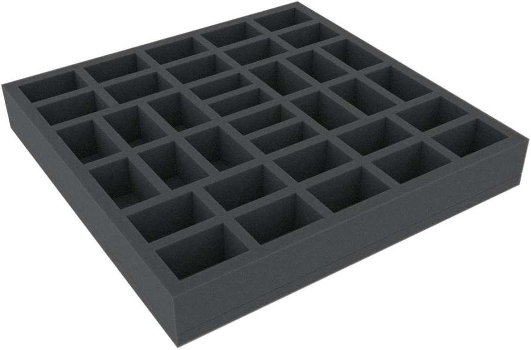AFMESO040BO 285 mm x 285 mm x 40 mm Schaumstoffeinlage für Brettspiele - 36 Fächer AFMESO040BO 285 mm x 285 mm x 40 mm Schaumstoffeinlage für Brettspiele - 36 Fächer