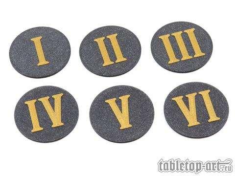 Objective Marker 40mm - BlackGlitter/Gold (6) Objective Marker 40mm - BlackGlitter/Gold (6)