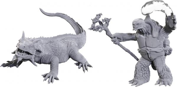 D&D Nolzurs Marvelous Minis W24 Tortle Druid & Wild Shape Giant Lizard