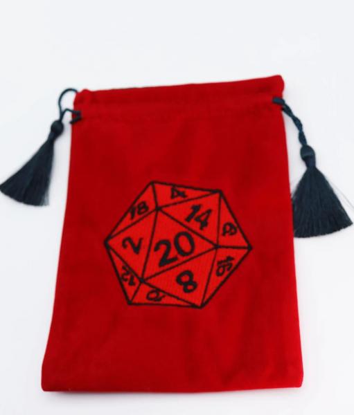 Dice Bag Red D20