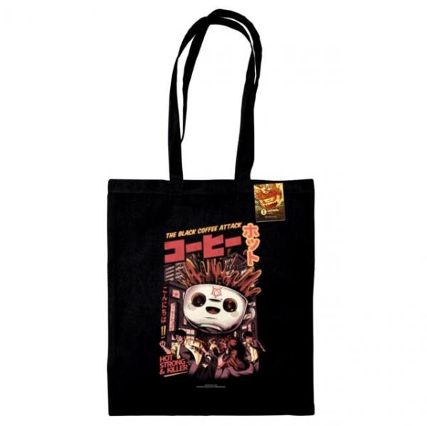 Ilustrata (Black Coffee Attack) Black Tote Bag