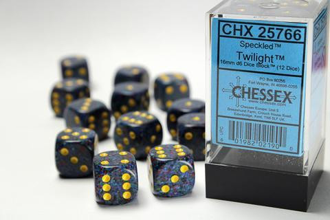 Speckled 16mm D6 Dice Blocks (12) Twilight