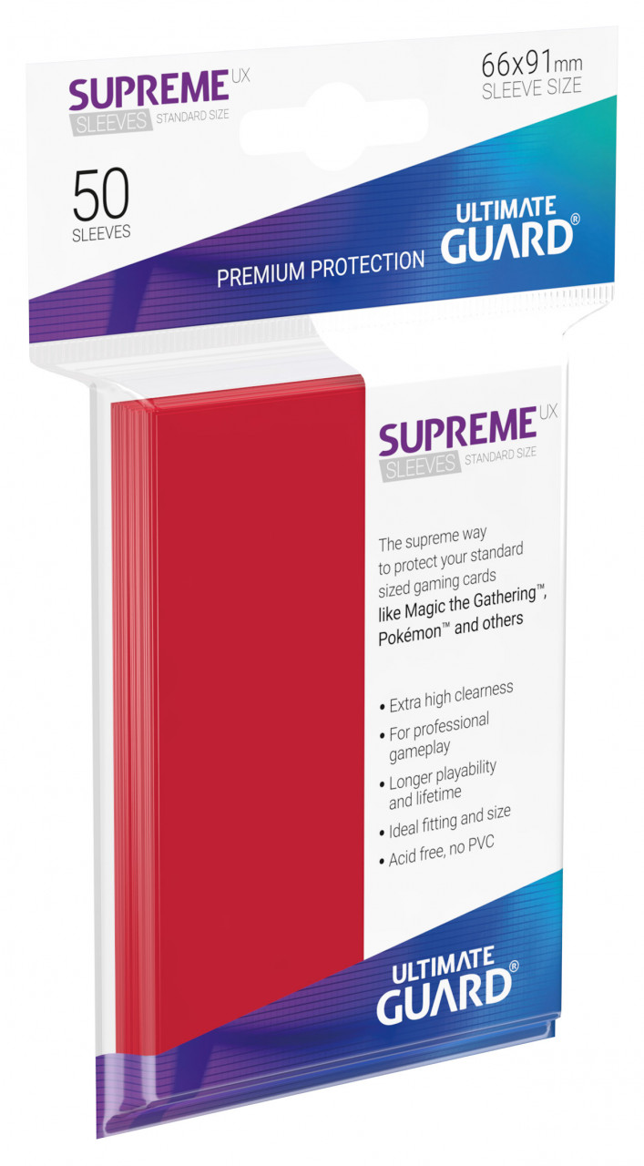 Supreme Sleeves Standard Size Slim UX Red (50) Supreme Sleeves Standard Size Slim UX Red (50)