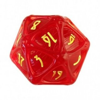 PolyHero 1d20 Orb - Dragonfire with Brimstone