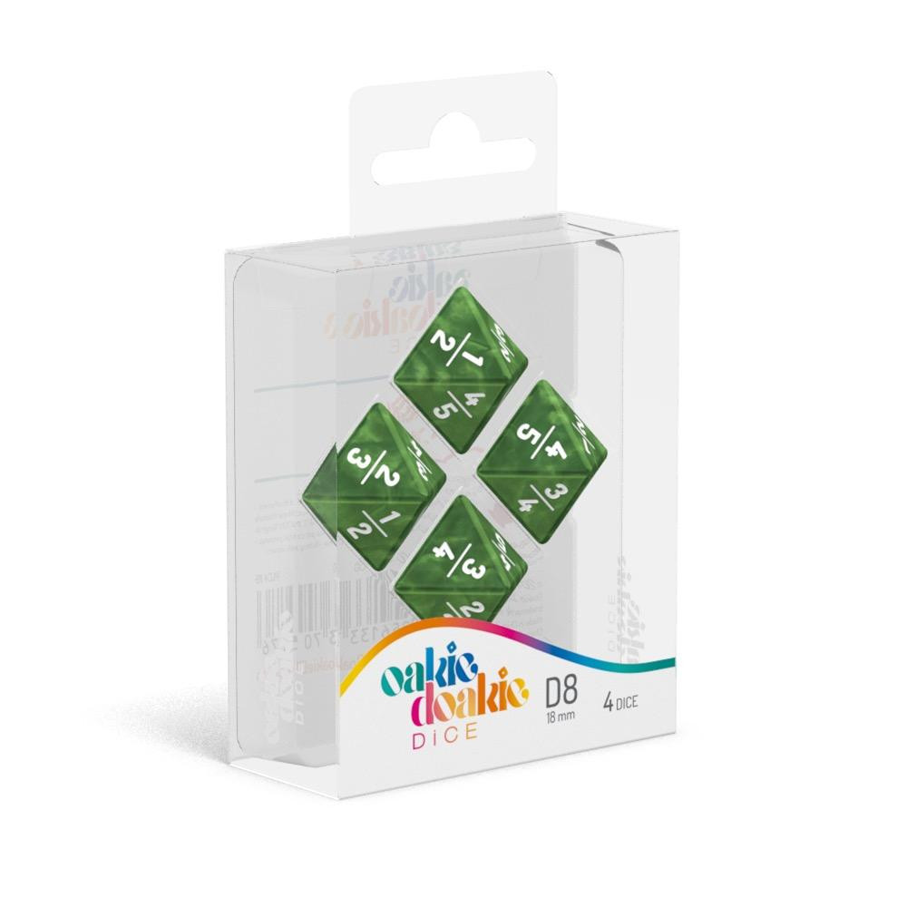 Oakie Doakie Dice W8 Würfel 18 mm Goyf Marble - Grün (4) Oakie Doakie Dice W8 Würfel 18 mm Goyf Marble - Grün (4)