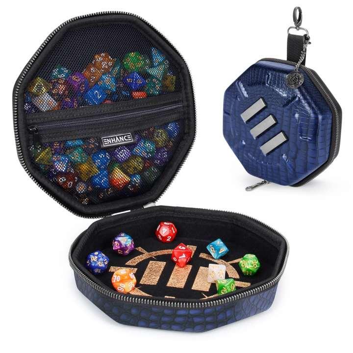 ENHANCE DnD Dice Tray and Dice Case - Dragon Blue ENHANCE DnD Dice Tray and Dice Case - Dragon Blue