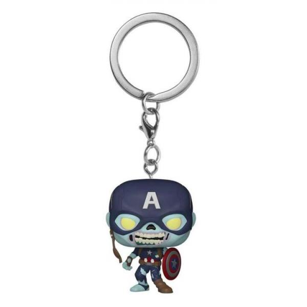 Funko POP Keychain: What If - Zombie Captain America