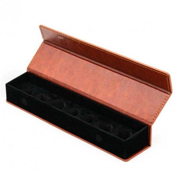 Magnetic Dice Vault Brown Leatherette